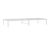 vidaXL Cadre de lit métal Blanc 80x200 cm, lit Simple, Meuble de Chambre à Coucher, lit d'invité, lit, Cadre de lit en métal, sommier, lit en métal