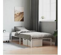 vidaXL Cadre de lit métal blanc 90x190 cm 373665