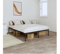 vidaXL Cadre de lit métal noir 140x200 cm 350847