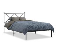 Vidaxl Cadre De Lit Métal Sans Matelas Avec Tête De Lit Noir 100x190cm Noir