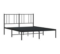 vidaXL Cadre de lit métal 352477 avec tête de lit noir 120x190 cm