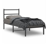 vidaXL Cadre de lit sommier à lattes en métal – Meuble de chambre à coucher intérieur