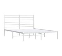 vidaXL Cadre de lit en métal avec tête de lit 140x190 cm Blanc 352368