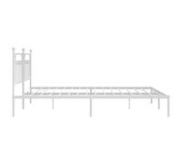 vidaXL Cadre de lit métal avec tête de lit blanc 193x203 cm 353592