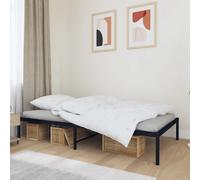 vidaXL Cadre de lit en métal 100 x 190 cm sans matelas – noir