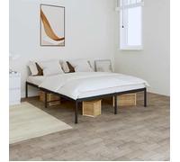 vidaXL Cadre de lit métal sans matelas noir 160x200 cm 350849