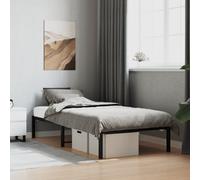 Cadre de Lit Sommier à Lattes Meuble de Chambre à Coucher Intérieur Métal vidaXL