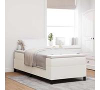 vidaXL Cadre de lit Minimaliste crème Utilisation intérieure Bois d'ingénierie Assemblage Facile Design Moderne Meuble Compact Couleur stylé