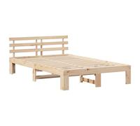 vidaXL Cadre de Lit Minimaliste en Bois de Pin 120 x 190 cm Naturel Durable et Stylé Mobilier de Chambre Facile à Assembler Supporte 200 kg Idéal pour Adultes Unisexe Confort Contemporain Cosy