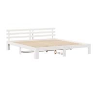 vidaXL Cadre de Lit Minimaliste en Bois de Pin 180 X 200 cm Blanc Durable Et Élégant Mobilier de Chambre Facile à Assembler Supporte kg Idéal Pour Adultes Unisexe Confort Contemporain King Size Chambr