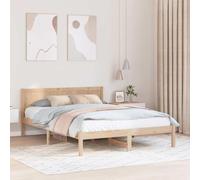 Vidaxl Cadre De Lit En Bois De Pin Naturel Bois De Pin Massif 160 X 200 Cm