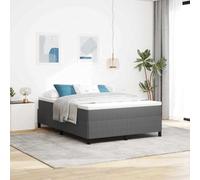 Vidaxl Cadre De Lit Gris Clair 140x190 Cm En Tissu Velours Côtelé Gris
