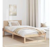 vidaXL Cadre de lit Naturel Bois de pin massif 90 x 190 cm Convertible 873295