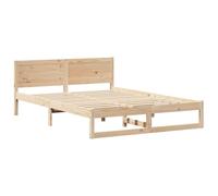 vidaXL Cadre de lit Minimaliste Taille Double en Bois de pin Massif Durable avec Ample Espace de Rangement idéal pour Le mobilier de Chambre intérieur pour Adultes Solutions de Vie compactes