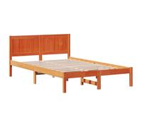 Vidaxl Cadre De Lit En Pin Massif Marron Ciré Bois Massif 120 X 190 Cm