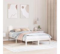 Vidaxl Cadre De Lit En Bois De Pin Blanc Bois De Pin Massif 120 X 200 Cm