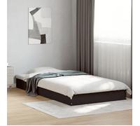 vidaXL Cadre de lit Noir 100x200 cm Bois d'ingénierie, Meuble de Chambre à Coucher, sommier, lit de Palette, lit, lit Simple, lit à Panneaux