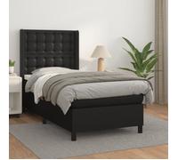 vidaXL Cadre de lit Noir 100x200 cm Similicuir 3121029