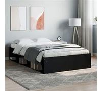 vidaXL Cadre de lit 3203895 petit double 120x190 cm noir sans matelas