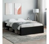 vidaXL Cadre de lit noir 120x200 cm 3203853 Noir G