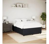 vidaXL Cadre de lit Noir 140x190 cm Velours, sommier, Cadre de lit Plateforme, Cadre de lit rembourré, Meuble de Chambre à Coucher