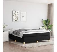 vidaXL Sommier à ressorts de lit 3120979 180 x 200 cm Noir Tissu