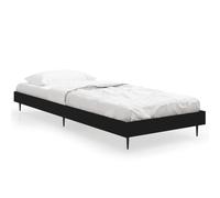 vidaXL Cadre de lit noir 75x190 cm bois d'ingénierie