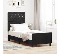 vidaXL Cadre de lit Noir 80x200 cm Velours