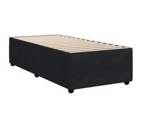 vidaXL Cadre de lit Noir 80x200 cm Velours, sommier, Cadre de lit Plateforme, Cadre de lit rembourré, Meuble de Chambre à Coucher, Cadre de lit Simple
