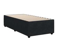 vidaXL Cadre de lit rembourré plateforme 90x190 cm velours noir avec sommier