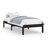 vidaXL Bedframe massief grenenhout zwart 100x200 cm810011 Noir G