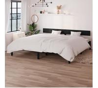 Vidaxl Cadre De Lit Noir Bois De Pin Massif 180x200 Cm Uk Super King Marron