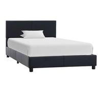 vidaXL Cadre de lit Noir Similicuir 100 x 200 cm Noir G