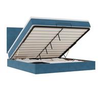 vidaXL Cadre de lit Ottoman avec Matelas Bleu foncé 180x200 cm Velours, Cadre de lit, Cadre de lit rembourré, Cadre de lit Ottoman Simple