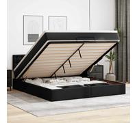 VidaXL Cadre de lit ottoman avec matelas gris 140x200 cm similicuir vidaXL