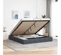 VidaXL Cadre de lit ottoman avec matelas gris foncé 180x200 cm velours, cadre de lit, cadre de lit ottoman, cadre de lit 3310980