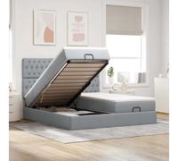 VidaXL Cadre de lit ottoman avec matelas noir 180x200cm tissu cadre de lit vidaX