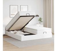 VidaXL Cadre de lit ottoman avec matelas noir 200x200 cm similicuir vidaXL