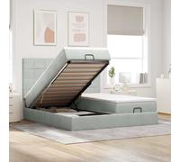 VidaXL Cadre de lit ottoman avec matelas noir 200x200cm velours cadre de lit vid