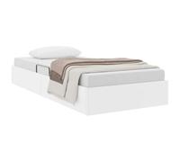 vidaXL Cadre de lit Ottoman Blanc Pur 90 x 190 cm Simili Cuir