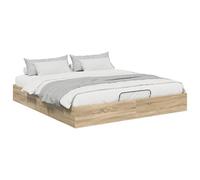 vidaXL Cadre de lit Ottoman Chêne Sonoma 193 x 120 x 25 cm, Meubles de Chambre Modernes, lit Ottoman rectangulaire, Gain de Place, Design stylé, Pratique avec Rangement