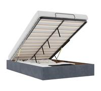 vidaXL Cadre de lit ottoman en velours gris foncé avec rangement sous le lit - 120x200 cm