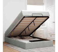 vidaXL Cadre de lit ottoman et matelas gris clair 120x200 cm velours