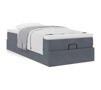 Cadre de lit ottoman avec matelas rose 100x200 cm velours vidaXL