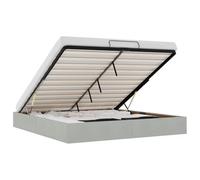 vidaXL Cadre de lit ottoman 180x200 cm Velours Gris clair – Rangement sous le lit, sans matelas