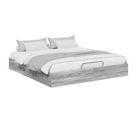 vidaXL Cadre de lit ottoman Gris Sonoma 193 x 120 x 25 cm