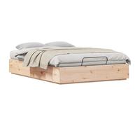 vidaXL Cadre de lit Ottoman Naturel 150 x 200 cm Pin Massif, Cadre de lit Ottoman rectangulaire Moderne, Bois de pin, Design à Levage hydraulique, Meuble Pratique pour la Chambre