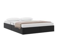 vidaXL Cadre de lit Ottoman Noir 140 x 190 cm Simili Cuir