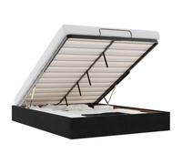 vidaXL Cadre de lit Ottoman Noir 140x200 cm Velours, Rangement sous le lit