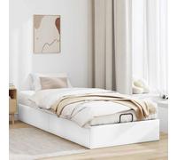 Cadre de lit Ottoman sans Matelas Blanc 100x200 cm Similicuir, vidaXL